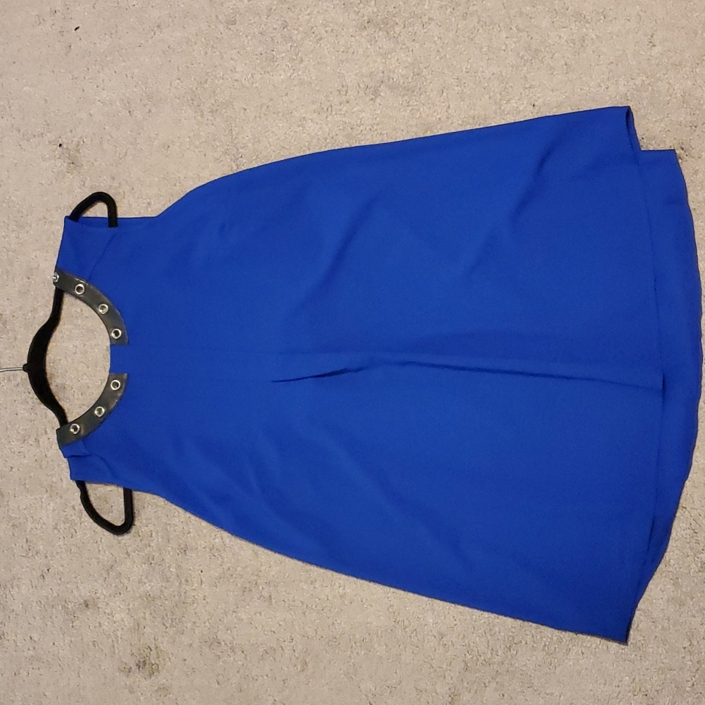 NWT Alfani Blue/faux Leather grommet size 18W